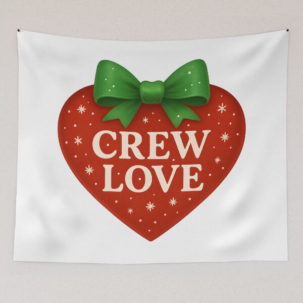 Item preview, Crew Love Christmas Heart – Festive Holiday Team Design designed and sold by ArtSpark Studio.