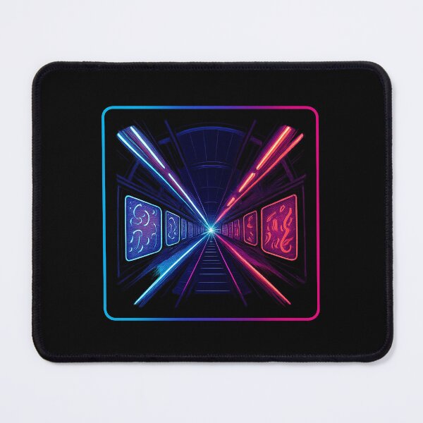 Item preview, Neon Cyberpunk Subway Tunnel – Futuristic Vaporwave Perspective Art designed and sold by AddictiveDesign.