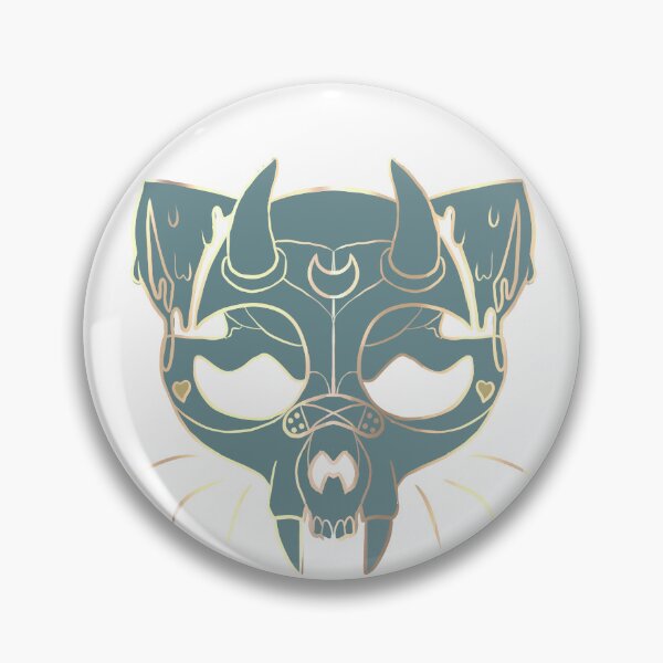 Item preview, Skull cat - Flat Blue designed and sold by WitcherGem.