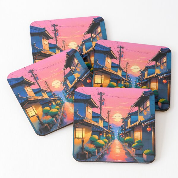 Item preview, Hushed Streets, Warm Glows on Japanese Street designed and sold by ZenGrooves.