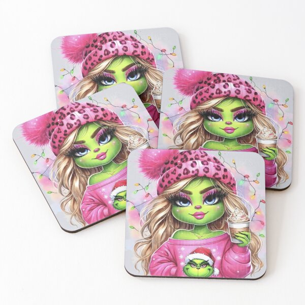 Item preview, Grinch girl loving her latte.  designed and sold by SandraKJohnson.