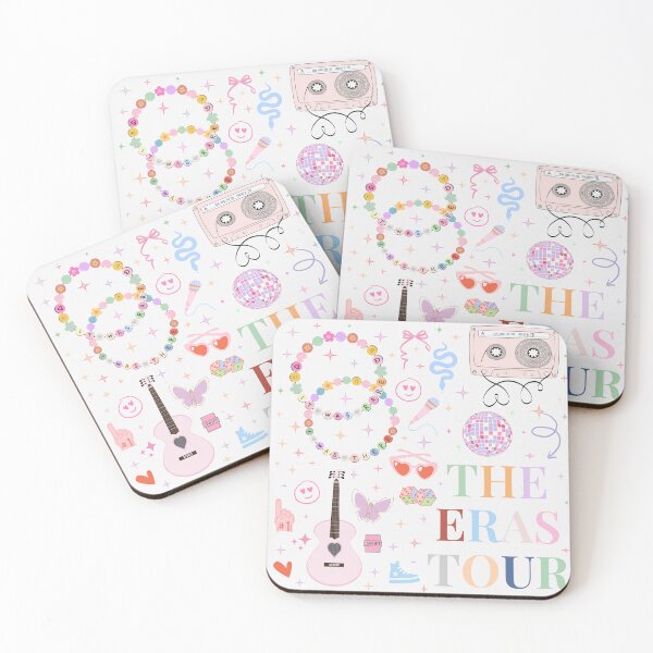 Item preview, Eras Tour Friendship Bracelets Pink Graphics - White designed and sold by SaltedBeachPaperie.