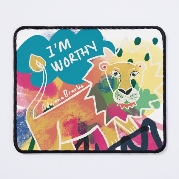 Item preview, Colorful Lion I´m Worthy designed and sold by Adriana Bracho.