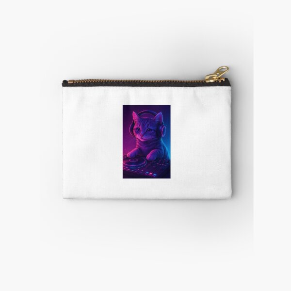 Item preview, Neon DJ Kitty – Cyberpunk Cat Artwork designed and sold by LovelyCatGalaxy.