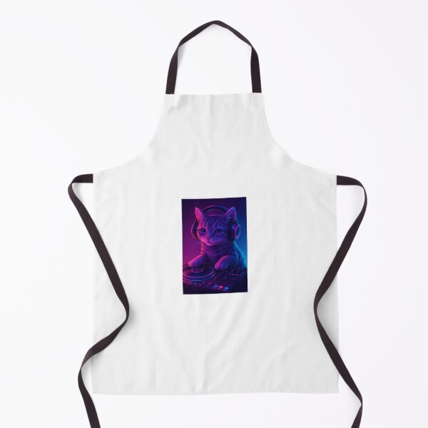 Item preview, Neon DJ Kitty – Cyberpunk Cat Artwork designed and sold by LovelyCatGalaxy.