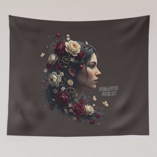 Item preview, Romantic Nihilist — Floral Surreal Portrait Art designed and sold by Mora Atelier Designs.