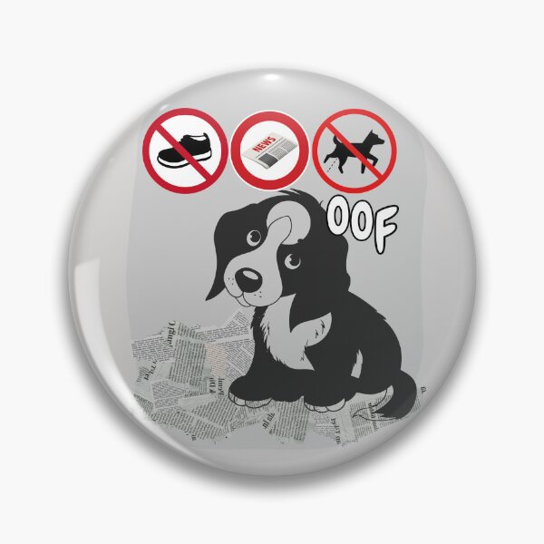 Item preview, Cute Puppy Saying Oof - Funny Dog Meme with No Pee No Paper. designed and sold by LunaPrintCo.