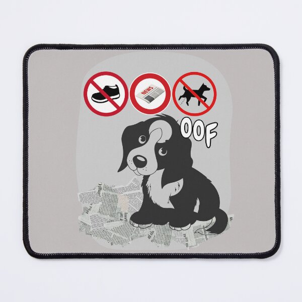 Item preview, Cute Puppy Saying Oof - Funny Dog Meme with No Pee No Paper. designed and sold by LunaPrintCo.