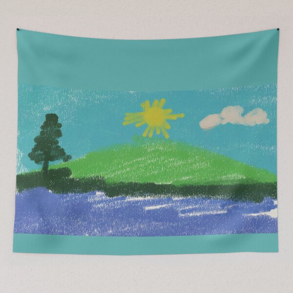 Item preview, Poorly Drawn Landscape Flag designed and sold by rustikruskit.