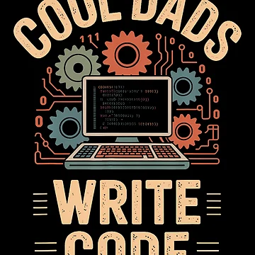 Artwork thumbnail, Cool Dads Write Code Funny Programmer by RuthSheila