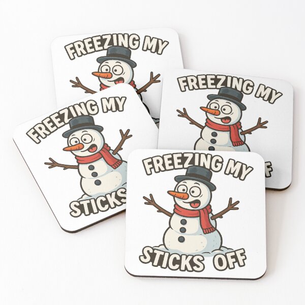 Item preview, Funny Christmas Design Snowman Freezing My Sticks Off designed and sold by BlackwaterBay.