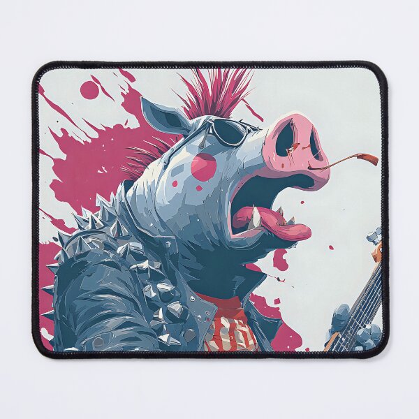 Item preview, Punk Rock Cow with Nose Ring - Concert Ready Illustration designed and sold by DanielY01.