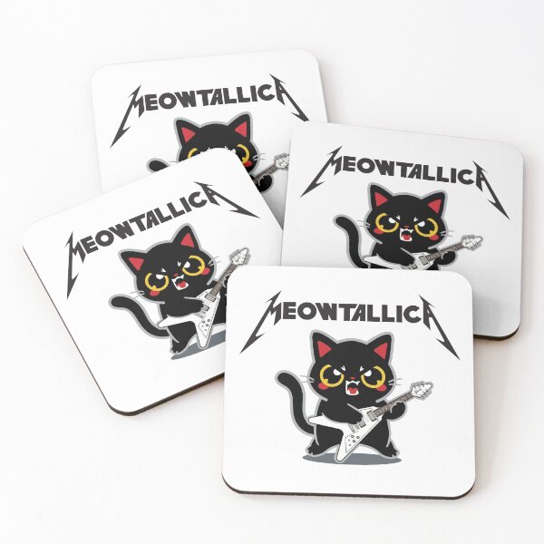 Item preview, Meowtallica | Rocking Black Cat Guitarist designed and sold by Cat Quotes.
