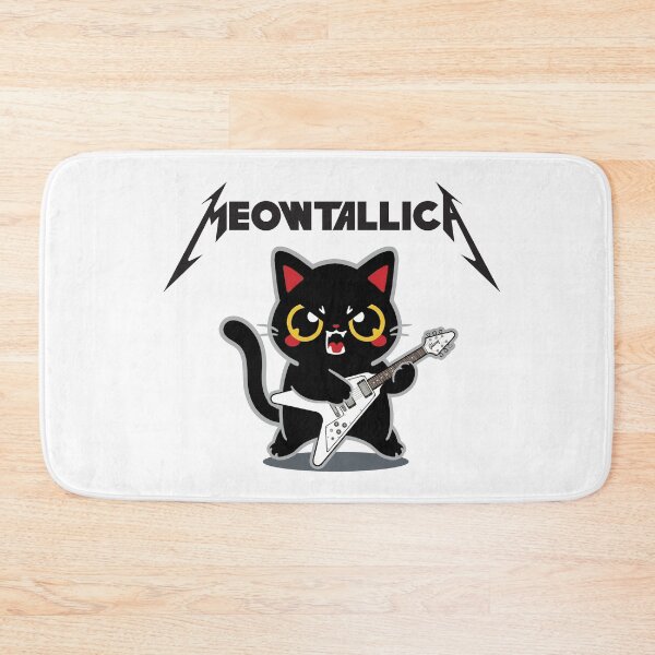 Item preview, Meowtallica | Rocking Black Cat Guitarist designed and sold by Cat Quotes.