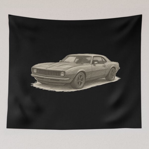 Item preview, Classic Muscle Car Sketch gifts for fan automotive gifts for boyfriend designed and sold by zuzzelek44.