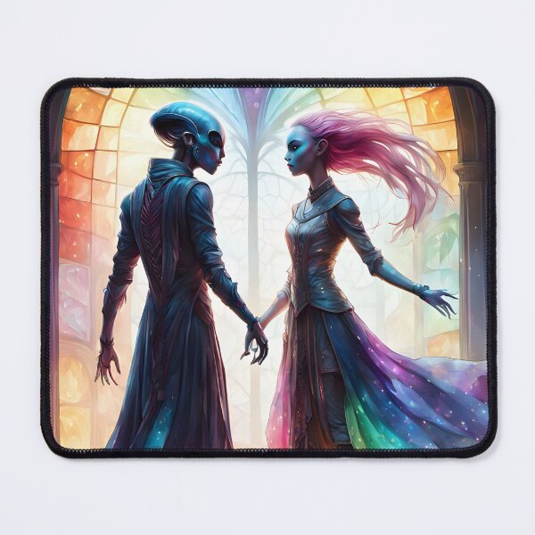 Item preview, Elegant alien couple dancing designed and sold by KunstGeist.