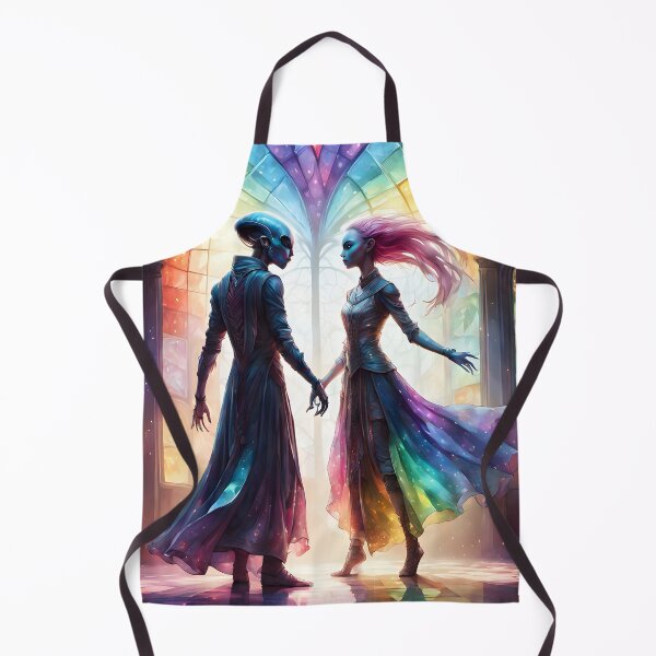 Item preview, Elegant alien couple dancing designed and sold by KunstGeist.