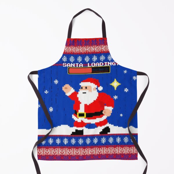 Item preview, Pixel Santa Loading - Ugly Christmas Sweater Print designed and sold by Artistry N Ink.