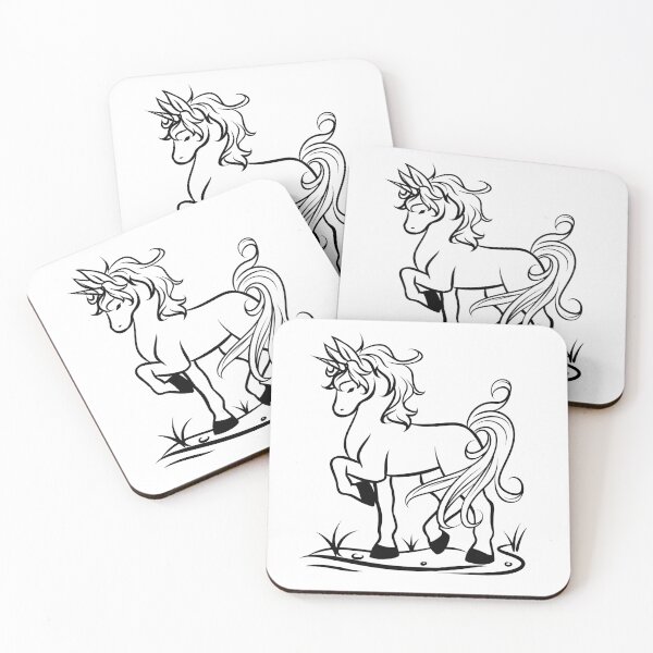 Item preview, Minimal Unicorn Black designed and sold by Kashidoodles.