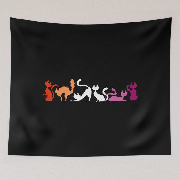 Item preview, Playful Cats In Lesbian Pride Colors Stretch Yoga designed and sold by RuthSheila.