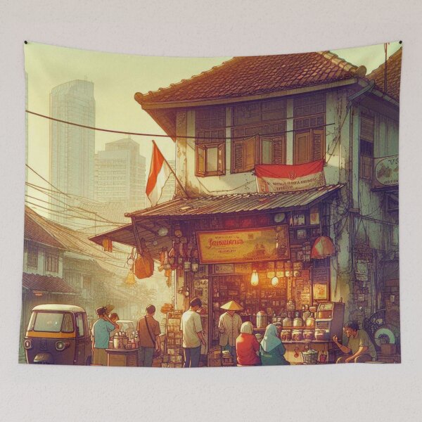 Item preview, Jakarta Street Coffee Shop  designed and sold by ZenGrooves.