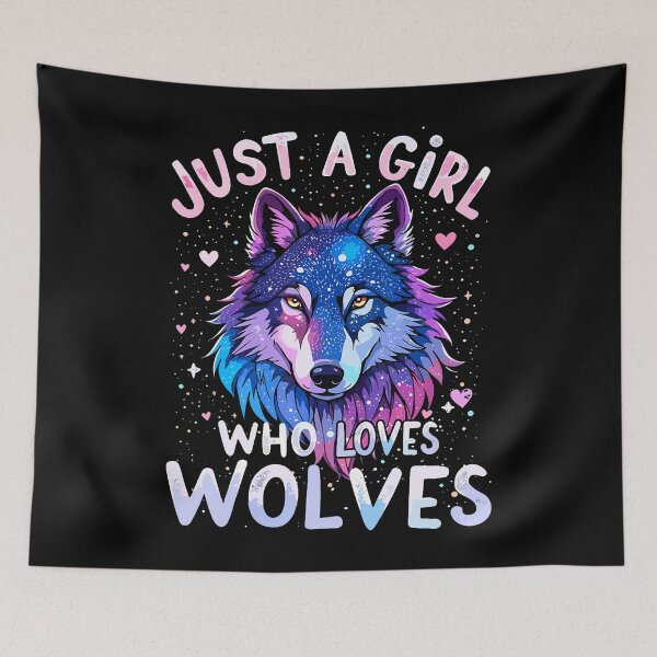 Item preview, Wolf Colorful Just A Girl Who Loves Wolves designed and sold by SheilaAnjelica.