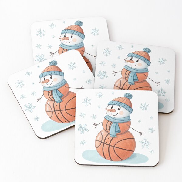 Item preview, Basketball Snowman | Funny Winter Sports Illustration by Vivo Studio designed and sold by VivoStudio.
