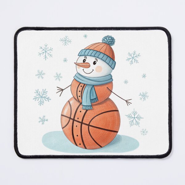 Item preview, Basketball Snowman | Funny Winter Sports Illustration by Vivo Studio designed and sold by VivoStudio.