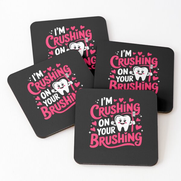 Item preview, I'M Crushing On Your Brushing Funny Dental Valentine's Day designed and sold by BeverlyBrenda.