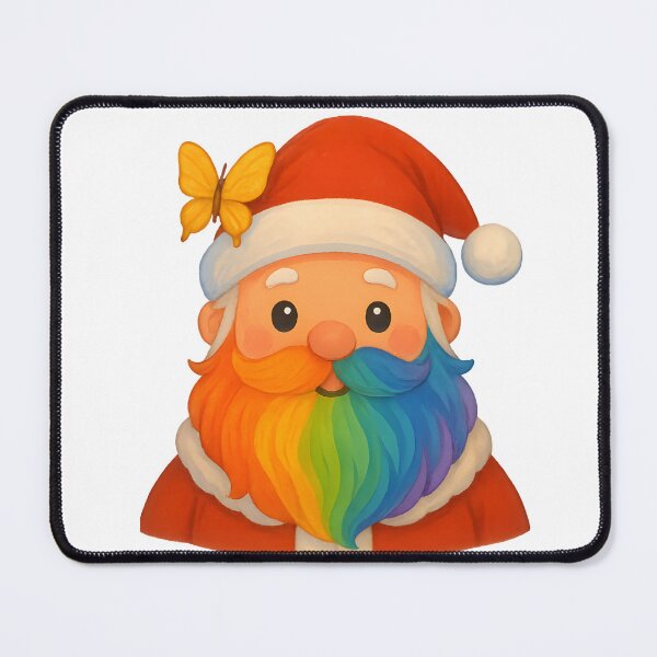Item preview, Rainbow Santa Claus – Cute Colorful Christmas Illustration designed and sold by ArtSpark Studio.