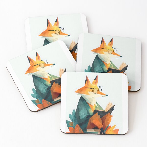 Item preview, Wise Fox Reading in Autumn - Vintage Book Illustration designed and sold by DanielY01.