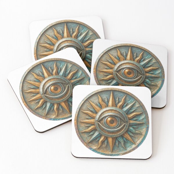 Item preview, Medallion emblem with all seeing eye and alternating sun rays designed and sold by Creative88Art.