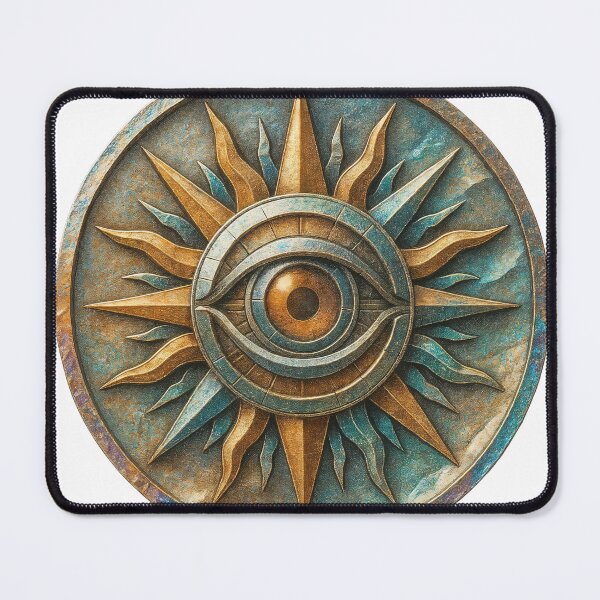 Item preview, Medallion emblem with all seeing eye and alternating sun rays designed and sold by Creative88Art.