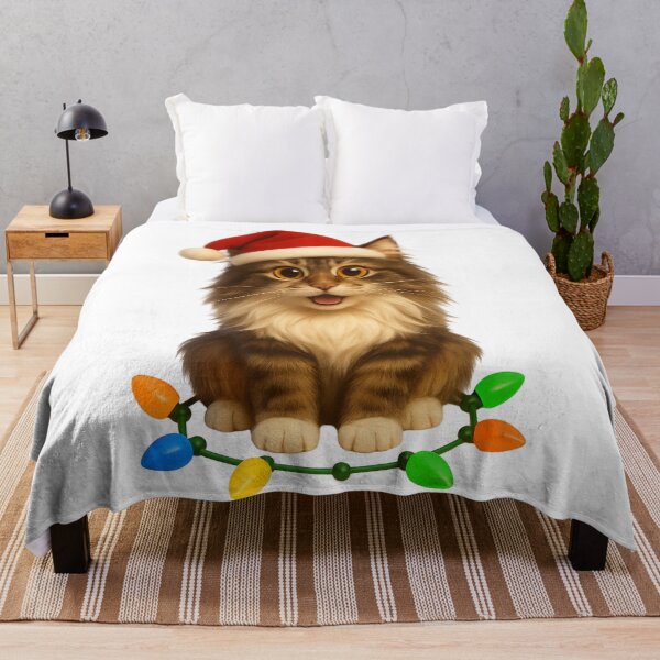 Item preview, Christmas Norwegian Forest Cat designed and sold by Sillytoe.