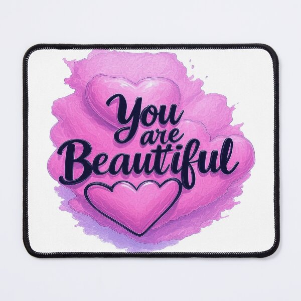 Item preview, You Are Beautiful Pastel Pink Watercolor Cherry Blossom Motivational Sticker Printable Digital Download designed and sold by ARTCREATESHOP.