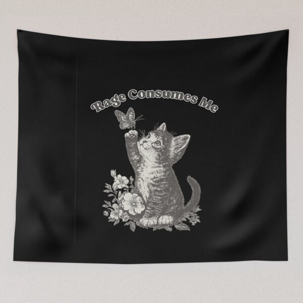 Item preview, Rage Consumes Me Funny Kitten T-Shirt designed and sold by IdealDo.