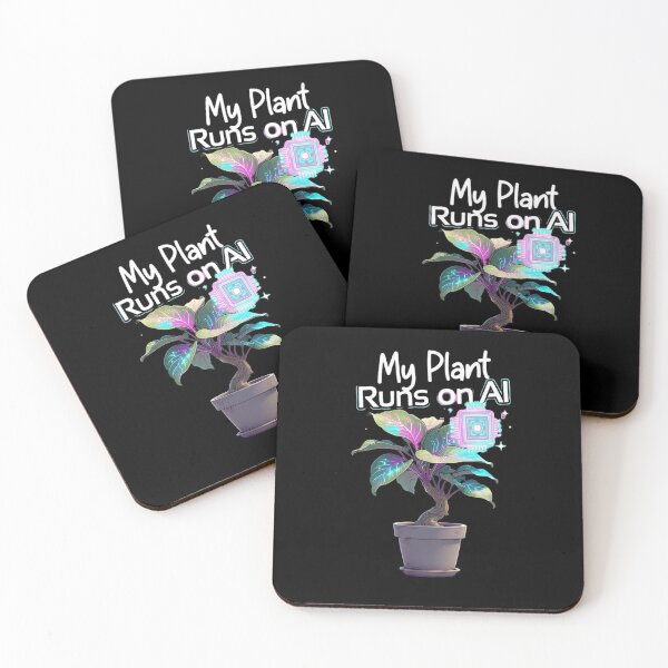 Item preview, My Plant Runs on AI – Cute Tech Plant T-Shirt designed and sold by EcoArtTees.