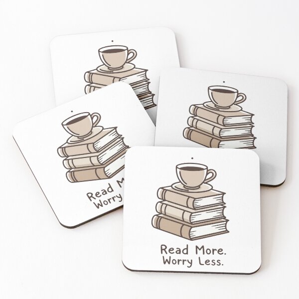 Item preview, Read More, Worry Less – Cozy Book Lover T-Shirt designed and sold by EcoArtTees.