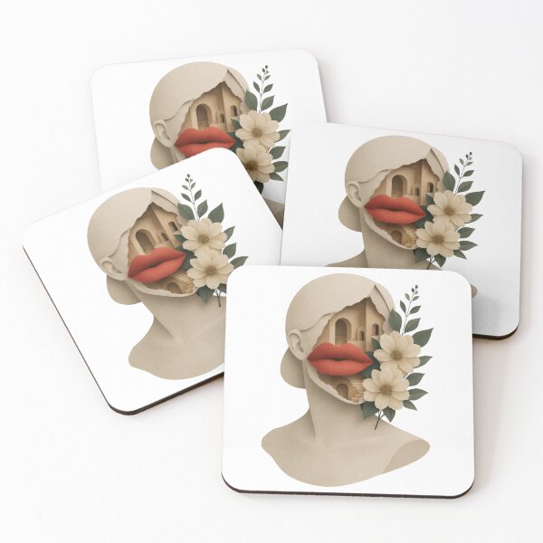 Item preview, Paper cut portrait with faceless bust and inner sandstone arches designed and sold by Creative88Art.