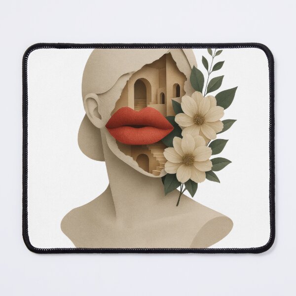 Item preview, Paper cut portrait with faceless bust and inner sandstone arches designed and sold by Creative88Art.