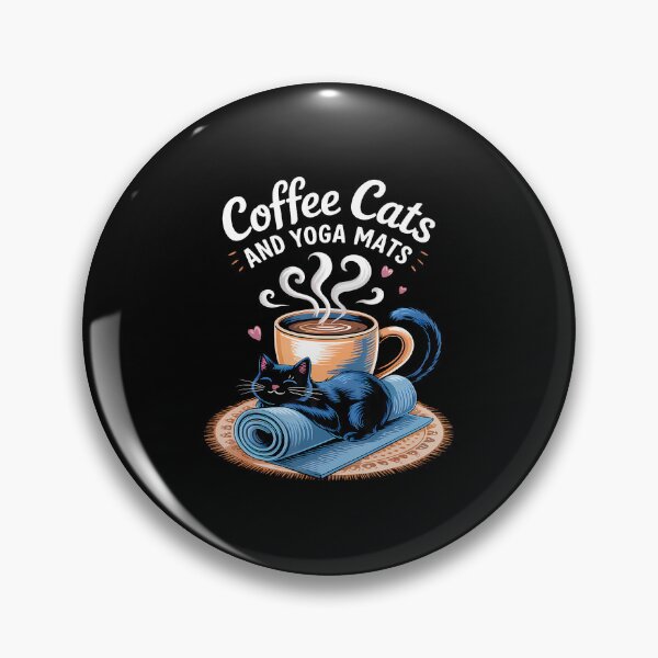 Item preview, Coffee Cats And Yoga Mats - Funny Cats And Yoga Lover designed and sold by JaimeTrudie.