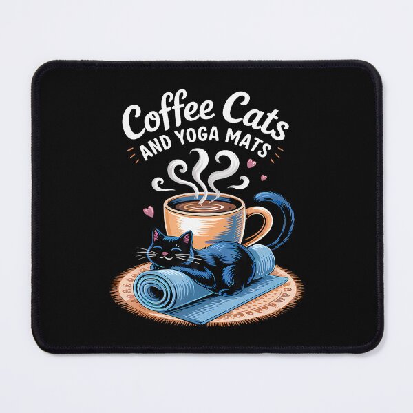 Item preview, Coffee Cats And Yoga Mats - Funny Cats And Yoga Lover designed and sold by JaimeTrudie.