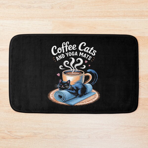 Item preview, Coffee Cats And Yoga Mats - Funny Cats And Yoga Lover designed and sold by JaimeTrudie.