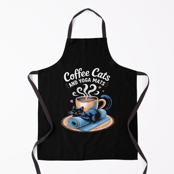 Item preview, Coffee Cats And Yoga Mats - Funny Cats And Yoga Lover designed and sold by JaimeTrudie.