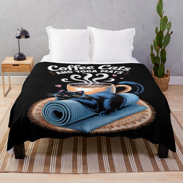 Item preview, Coffee Cats And Yoga Mats - Funny Cats And Yoga Lover designed and sold by JaimeTrudie.