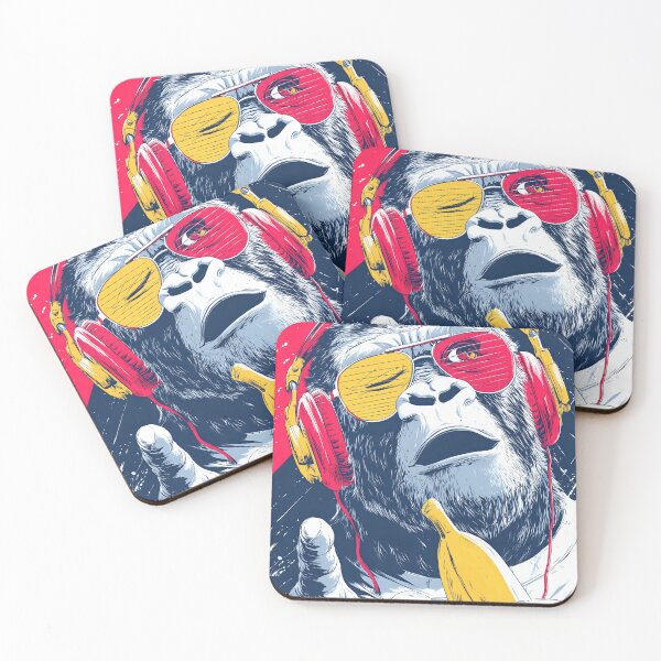 Item preview, Cool Gorilla with Retro Headphones - Music Performer Graphic designed and sold by DanielY01.