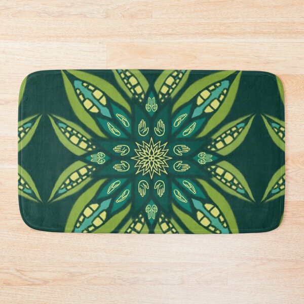 Item preview, Green and teal anatomy flower Motiv  designed and sold by n1ckeatsyarn.