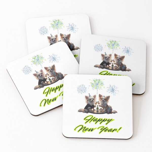 Item preview, Happy New Year's Party with Chihuahuas designed and sold by DogVibe - RexStudio.