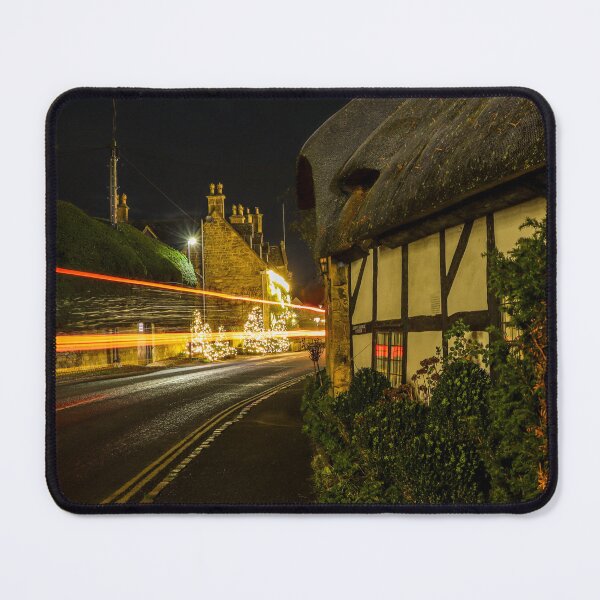 Item preview, Winter thatched cottage at night designed and sold by Martin Fenton.