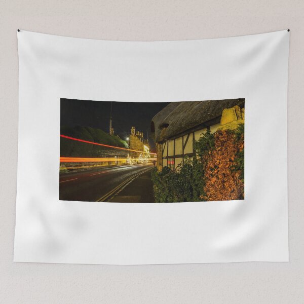 Item preview, Winter thatched cottage at night designed and sold by Martin Fenton.